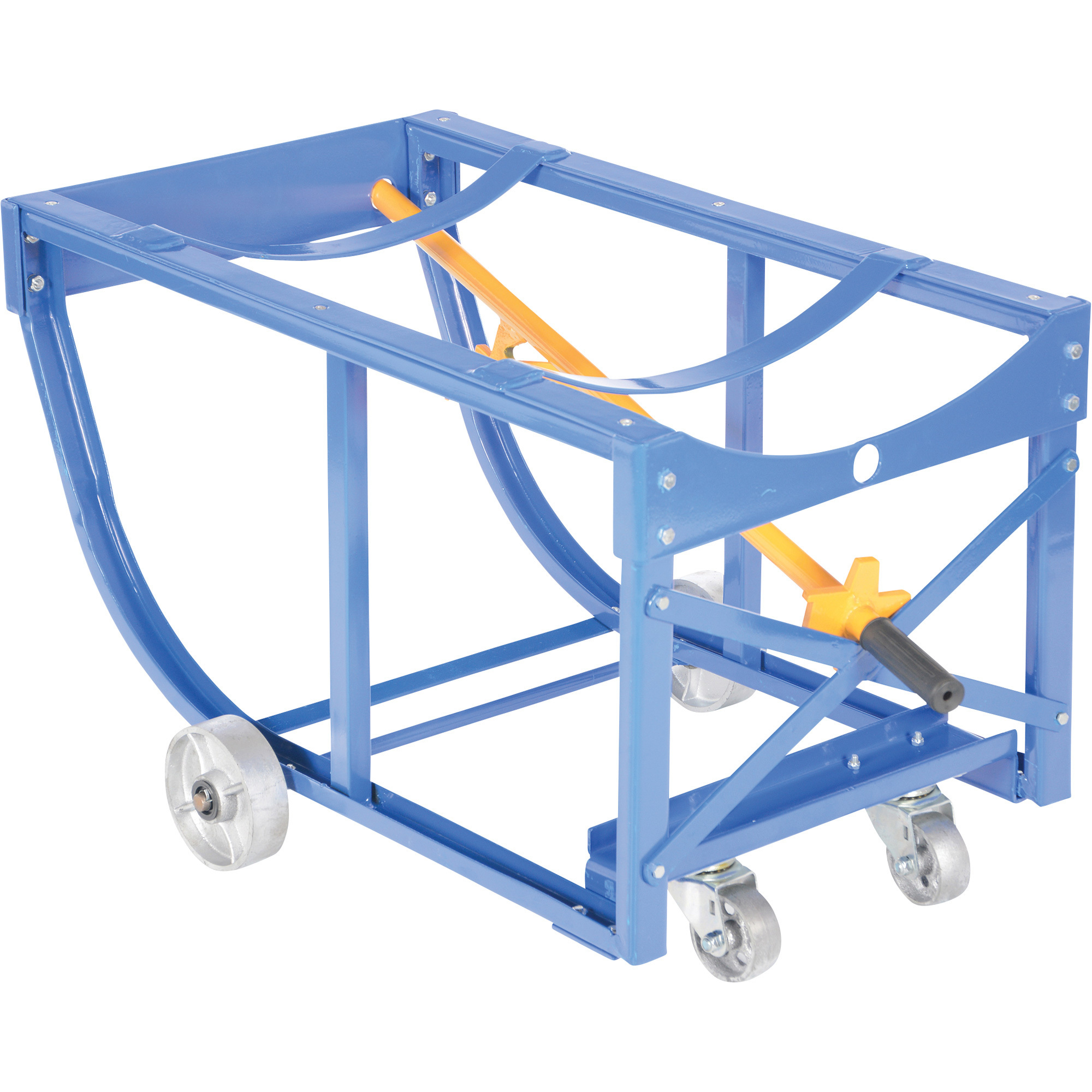 Vestil Economy Rotating Drum Cart - 800-Lb. Capacity, Steel Wheels, Painted Steel, Model# RDC-60-5-SS
